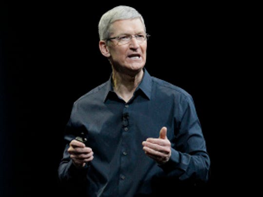 Apple CEO Tim Cook speaks at the Apple Worldwide Developers Conference event in San Francisco. (AP Photo/Jeff Chiu, File)